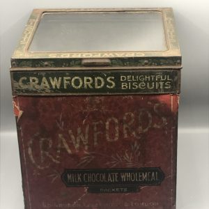 Antique Tin Biscuit Shop Display Box with Glass Lid – Crawfords