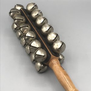 Vintage Dixon Sleigh Bells – Wooden Handle Percussion Instrument – Made in Taiwan