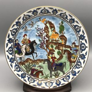 Hand Painted Ceramic Plate – “Şirin’s Visiting to Ferhat”, Istanbul Kerim