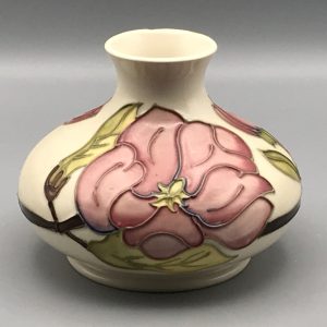 Tubelined Ceramic Magnolia Vase by Walter Moorcroft – Signed Moorcroft Pottery