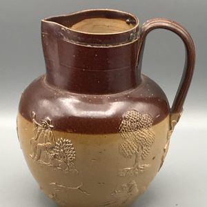 Stoneware Doulton Lambeth Jug, Late 19th Century – Victorian Salt-Glazed Pottery