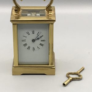 Brass and Glass Carriage Clock – Late 19th to Early 20th Century Antique Clock