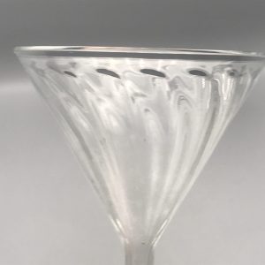 Hand-Blown Glass Funnel with Wrythen Bowl – 19th Century Antique