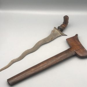 Antique Wavy Blade Keris Dagger, Ritual Style – Indonesian Heirloom