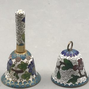 Cloisonné Enamel Bells – Late 20th Century Chinese Floral Design