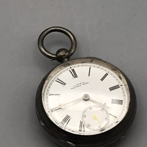 Sterling silver antique Waltham pocket watch Victorian era