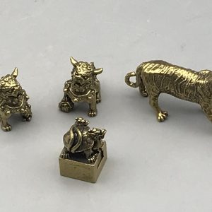 Brass Chinese Animal Figurines Second Half 20th Century Group