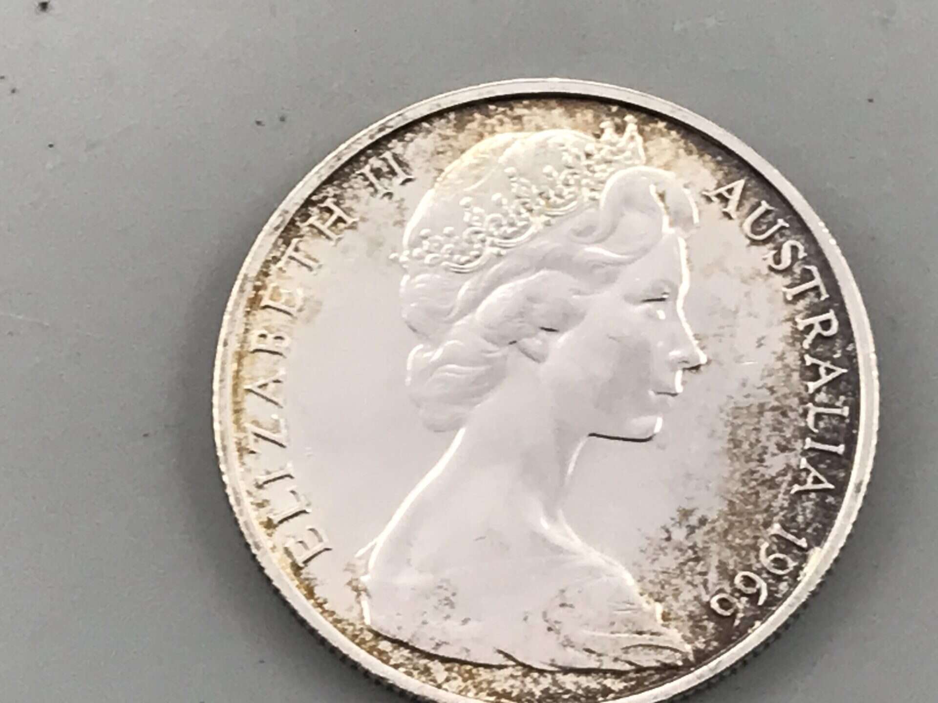 Silver Australian Round Fifty Cent Coin 1966 Decimal Changeover Collectible - Image 2