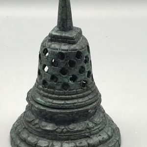 Bronze Base Metal Buddhist Stupa Bell with Hidden Buddha Figure