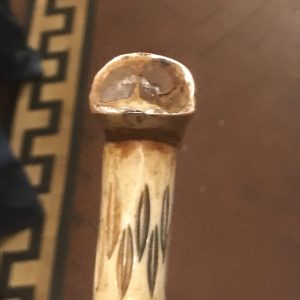 Camel Bone Walking Cane Early 20th Century Islamic Carved Staff