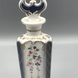 Porcelain Scent Bottle 19th Century French Hand Painted Gilded